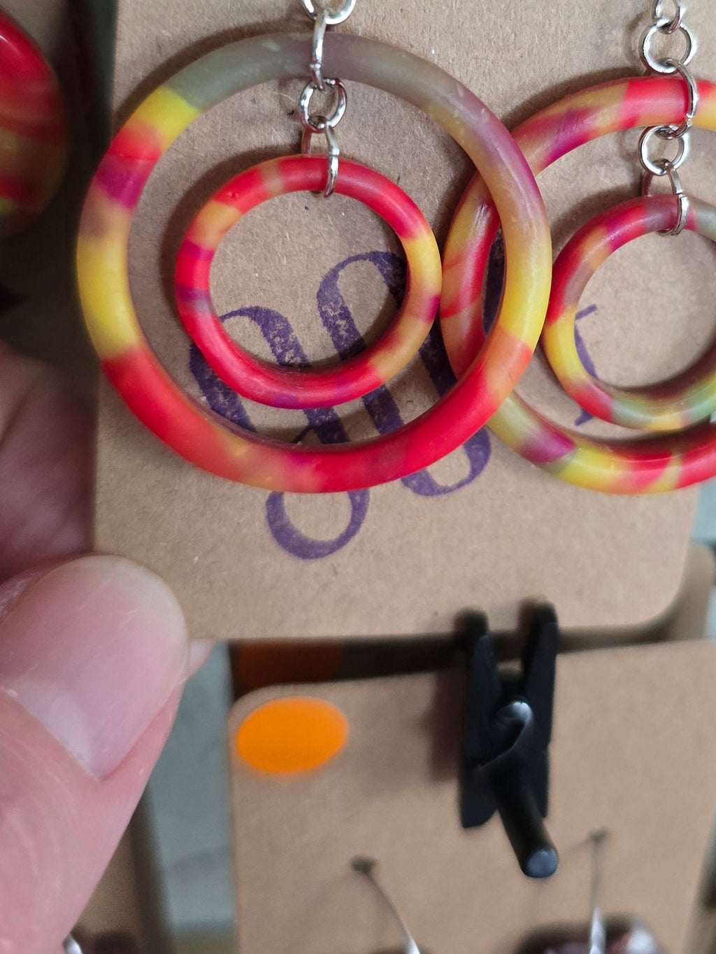 Swirl ringen groot, oorbellen