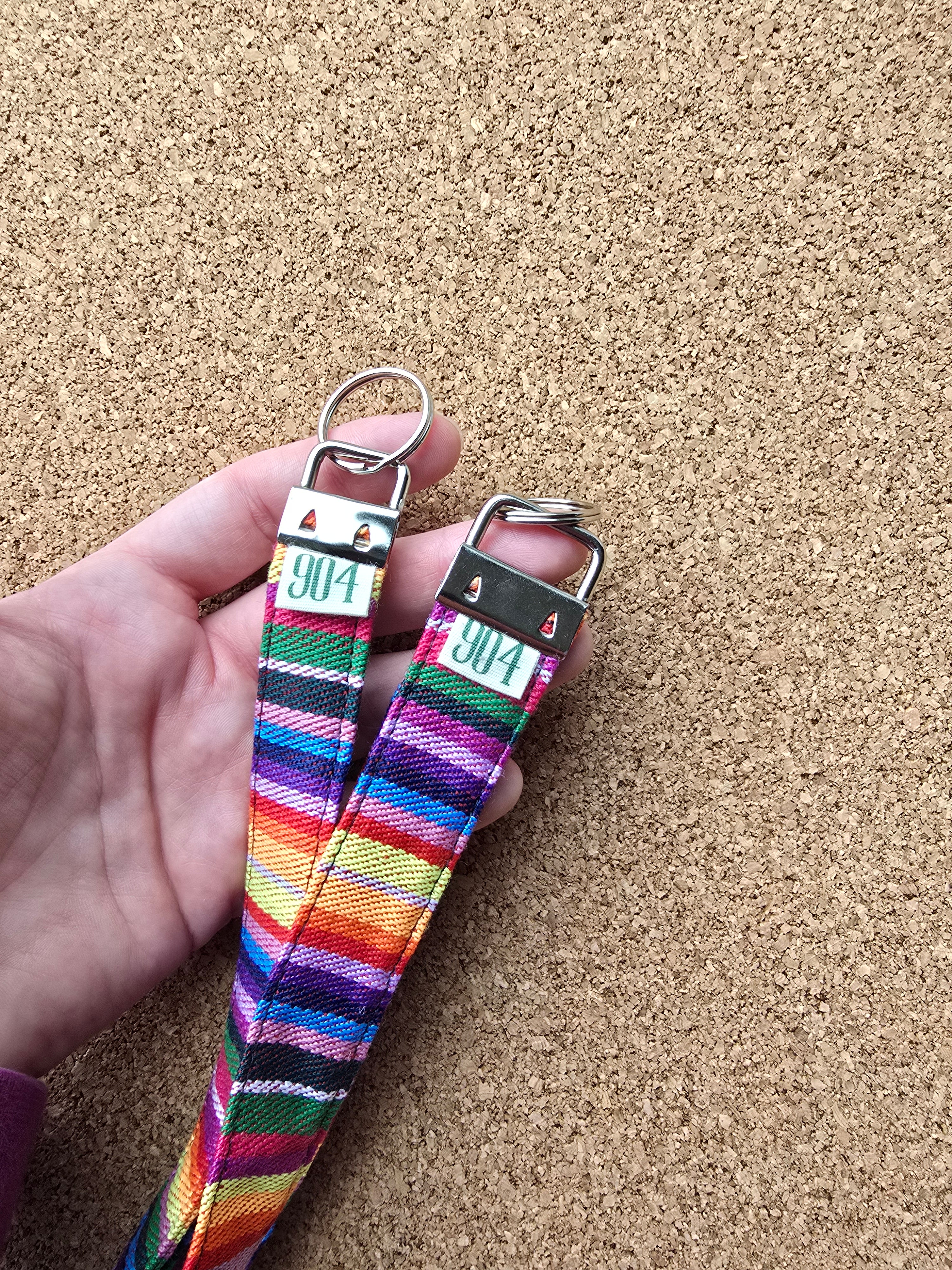 Regenboog telefoonkoord, -keycord en -sleutelhangers, verschillende opties