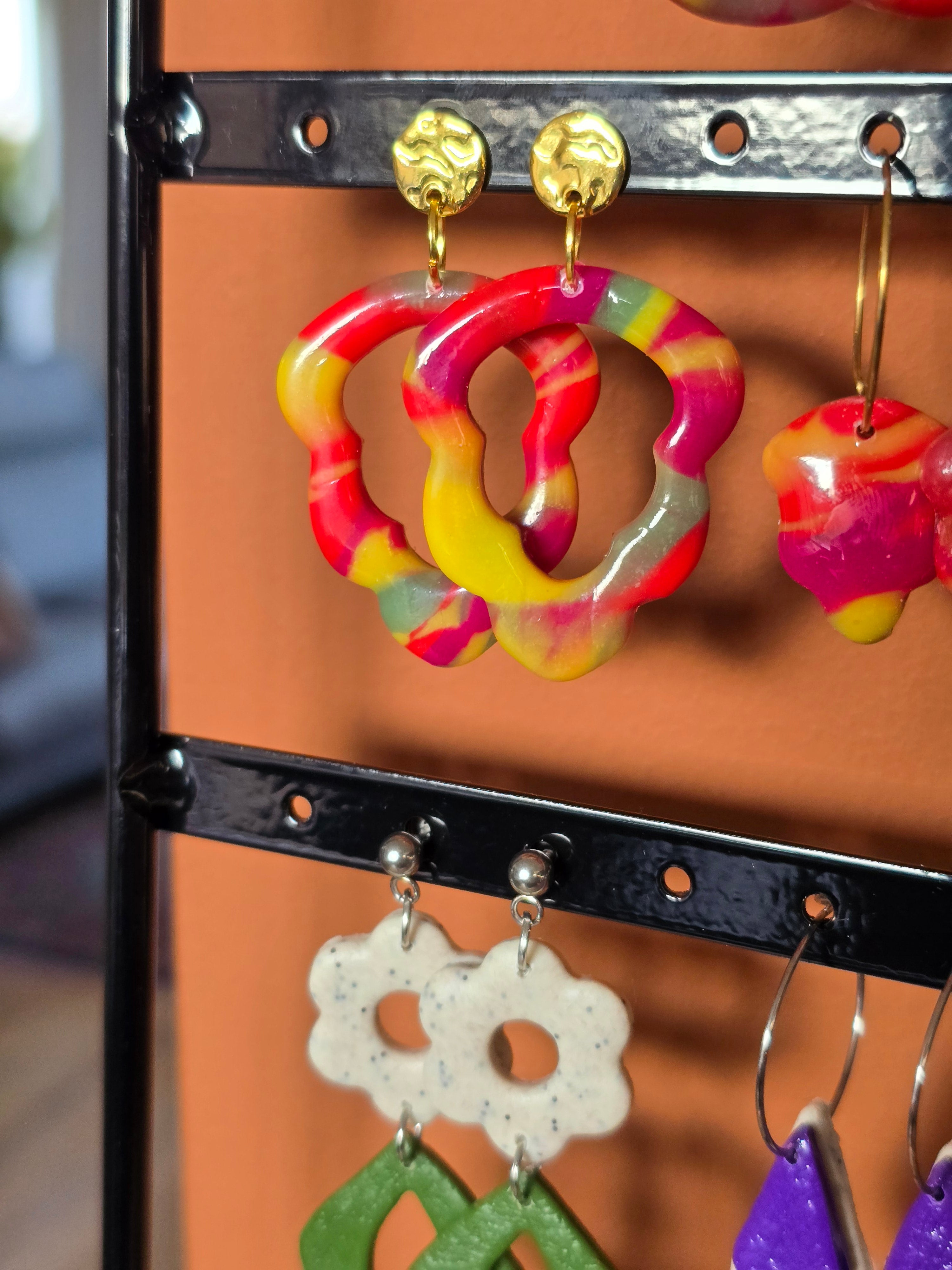 Swirl hangers groot, oorbellen