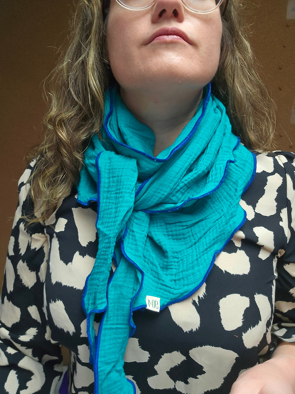 Puntsjaal groot, double gauze