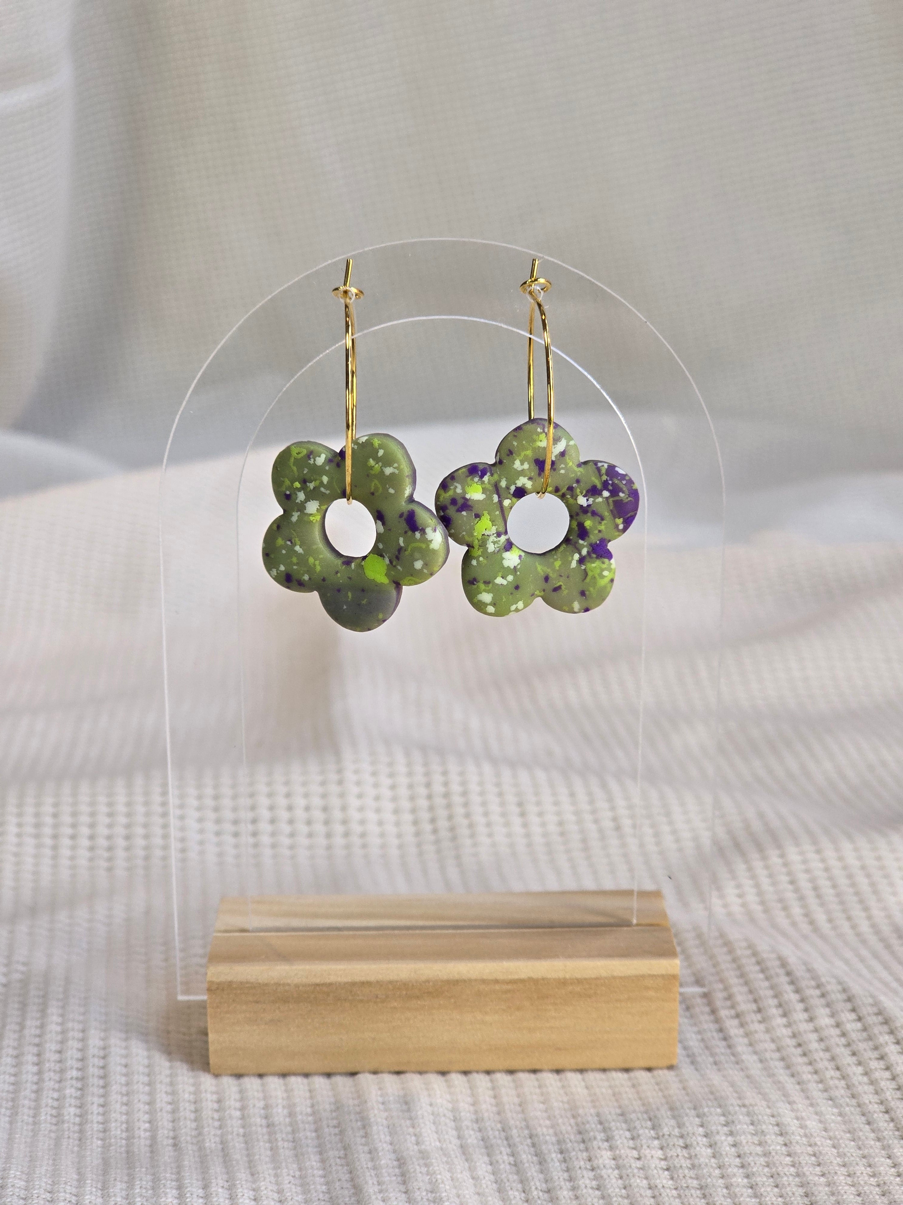 Flower Hoops Large, oorbellen in diverse kleuren