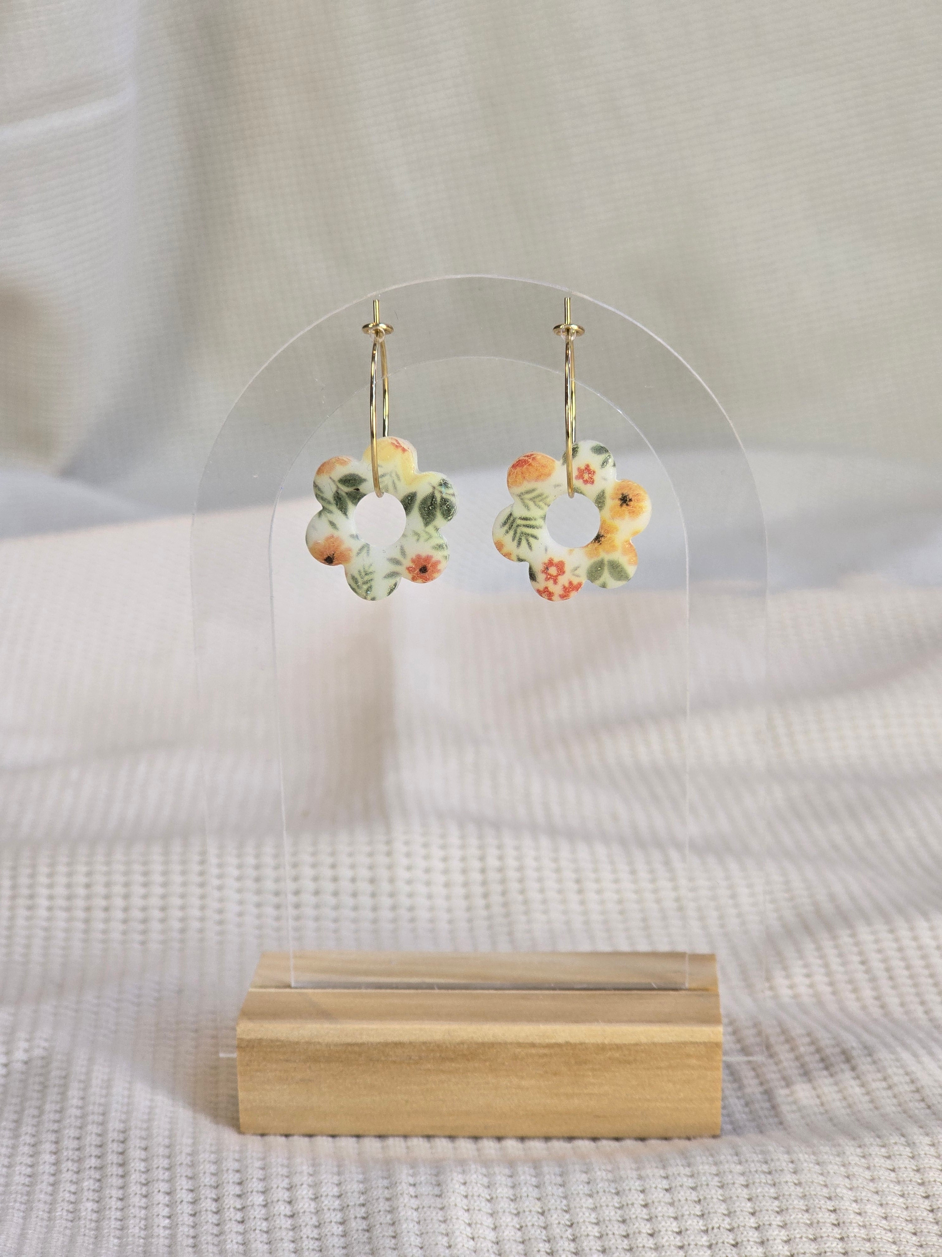 Flower Hoops, oorbellen in diverse kleuren